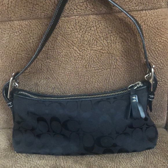 Coach Handbags - Signature black canvas Coach small handbag